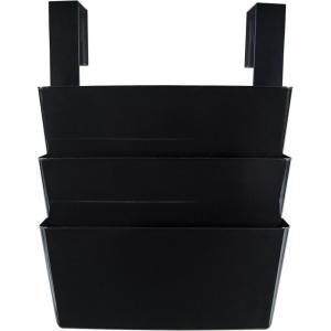 Storex Legal Sized Wall Files, 3 Pack Set with Partition Hangers, Black, Case of 6 Sets, STX70316B06C (STX70316B06C)(Legal)