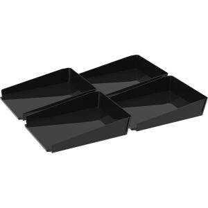 Storex Modern Gloss Spinning Organizer, 6.2 x 4 x 6.2 Inches, Black, Case of 4 (00152E04C)(Letter Tray)