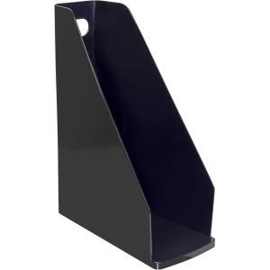 Storex Modern Gloss Spinning Organizer, 6.2 x 4 x 6.2 Inches, Black, Case of 4 (00152E04C)(Magazine File)