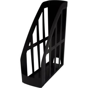Storex Recycled Magazine File, 12.25 x 10.88 x 14.25 Inches, Black, Case of 6 (STX70167U06C)(Magazine File)