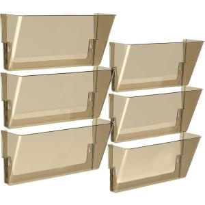 Storex Wall File, 16 x 4 x 7 Inches, Legal, Smoke, Case of 6 (70208U06C)