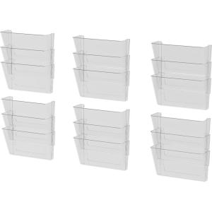 Storex Wall Files, 16 x 4 x 7 Inches, Legal, Clear, Case of 6 3-Packs (70229U06C)