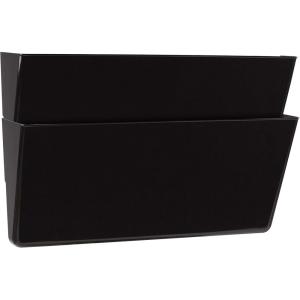 Storex Wall Files, Legal Size, 16 x 10.55 x 4 Inches, Clear, Set of 2 (70224A06C)(Black)