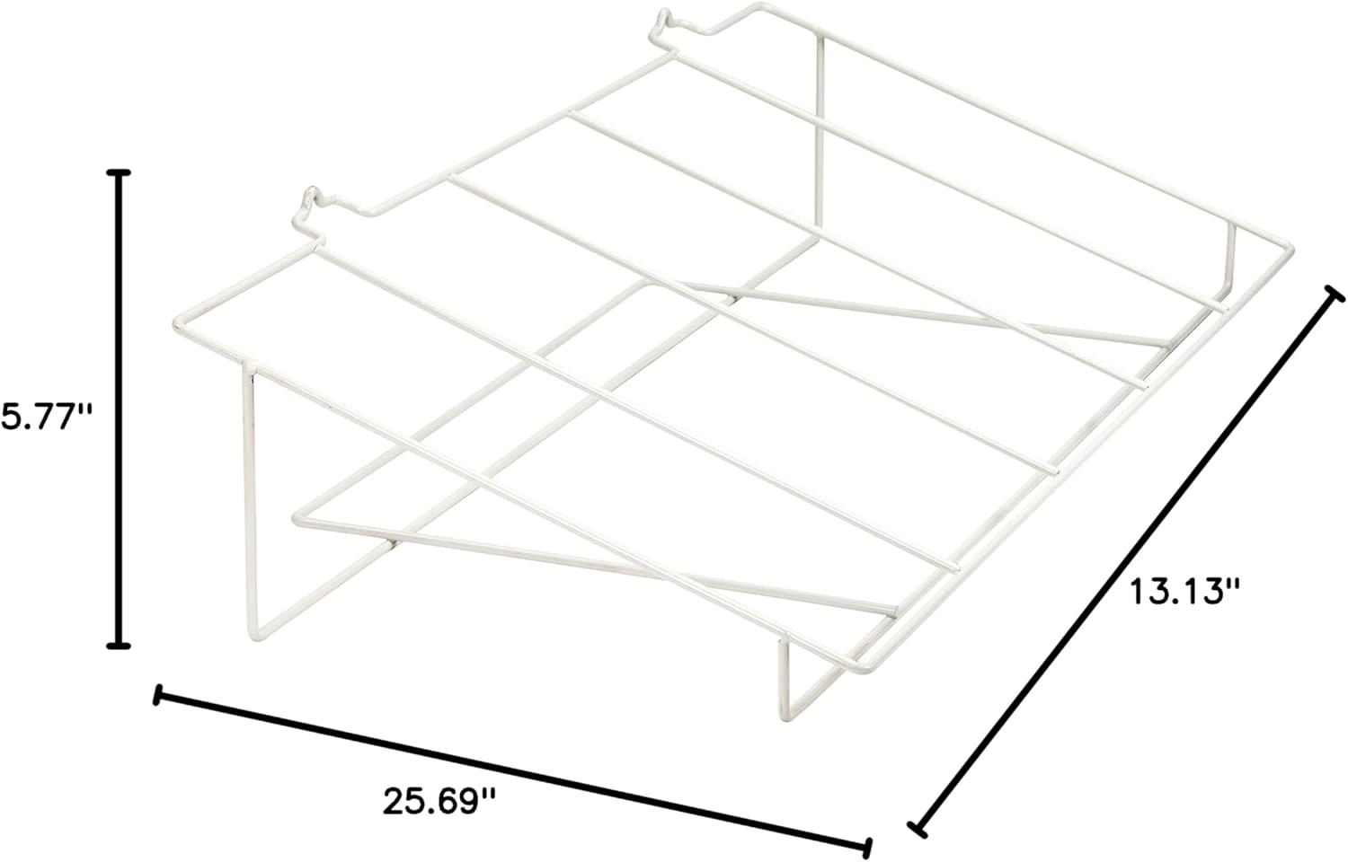 imageStorex 71151U01C Metal Shelf Rack Fits 5 Small Book Bins Bins Sold Separately WhiteWhite
