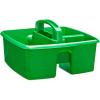 imageStorex Classroom Craft Caddy 3 Compartment Plastic Organizer with Carry Handle Assorted Colors 925 x 525 x 925 Inch Case of Six 5Packs 00941U06CGrass Green