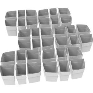 Storex 3-Compartment Small Caddy – Multipurpose Classroom Organizer with Handle, Assorted STEAM Colors, 6-Pack (00940A06C)(Gray)
