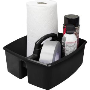 Storex Classroom Caddy, 9.25 x 9.25 x 5.25 Inches, Assorted Colors, Color Assortment Will Vary, Case of 6 (00940U06C), Small Caddy(Black)