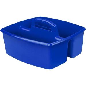 Storex Classroom Caddy, 9.25 x 9.25 x 5.25 Inches, Assorted Colors, Color Assortment Will Vary, Case of 6 (00940U06C), Small Caddy(Blue)