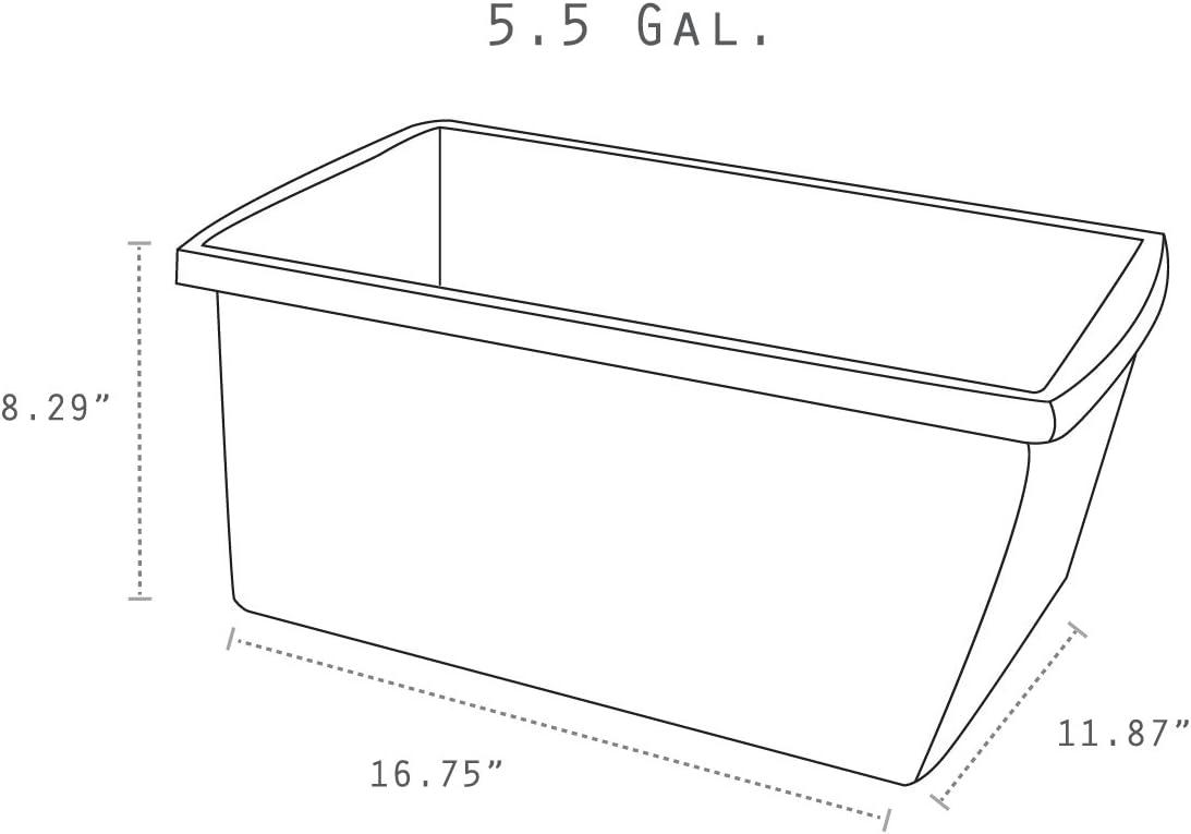 imageStorex 55 Gallon 21Litre Recycle Bin 1675 x 1188 x 825 Inches Case of 6 Blue STX61517U06C