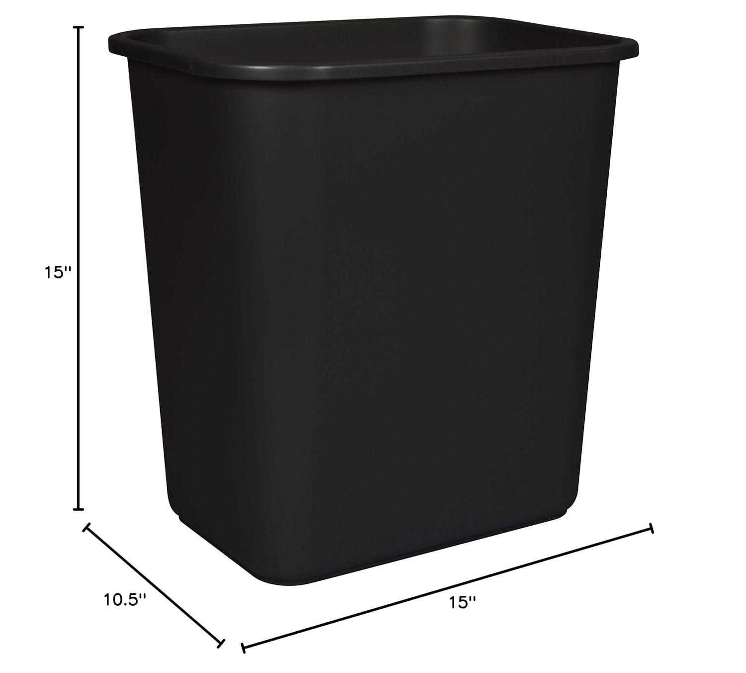 imageStorex 7 Gallon Trash Can Gray 6Pack BlackCase of 6