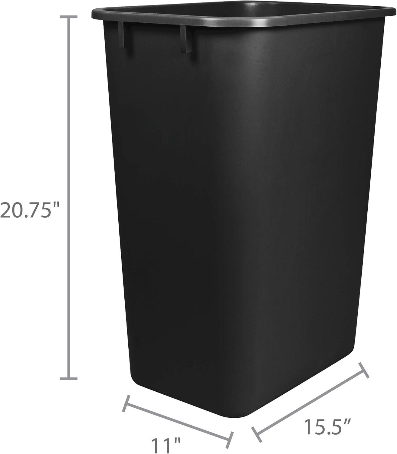 imageStorex 7 Gallon Waste Basket for Gloves and Sanitizing Wipes SilverIon Technology Black Pack of 6Black