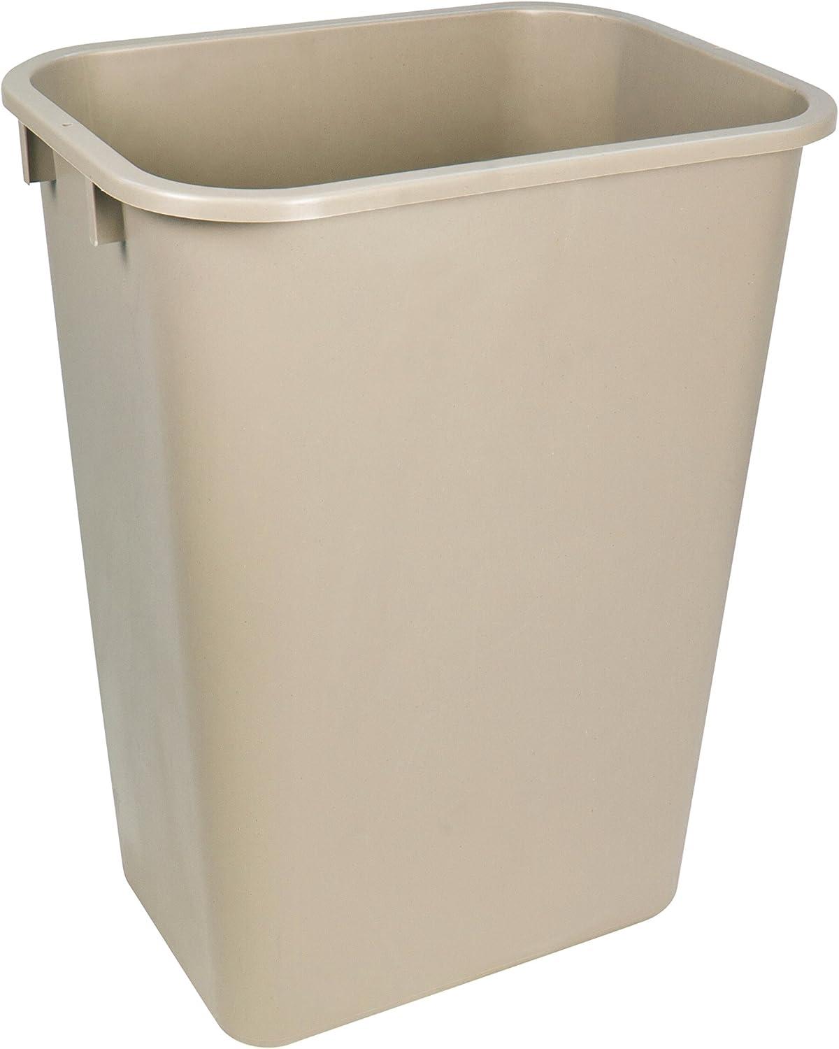 imageStorex Large Waste Basket 155 x 11 x 2075 Inches Beige Case of 4 STX00704U04C