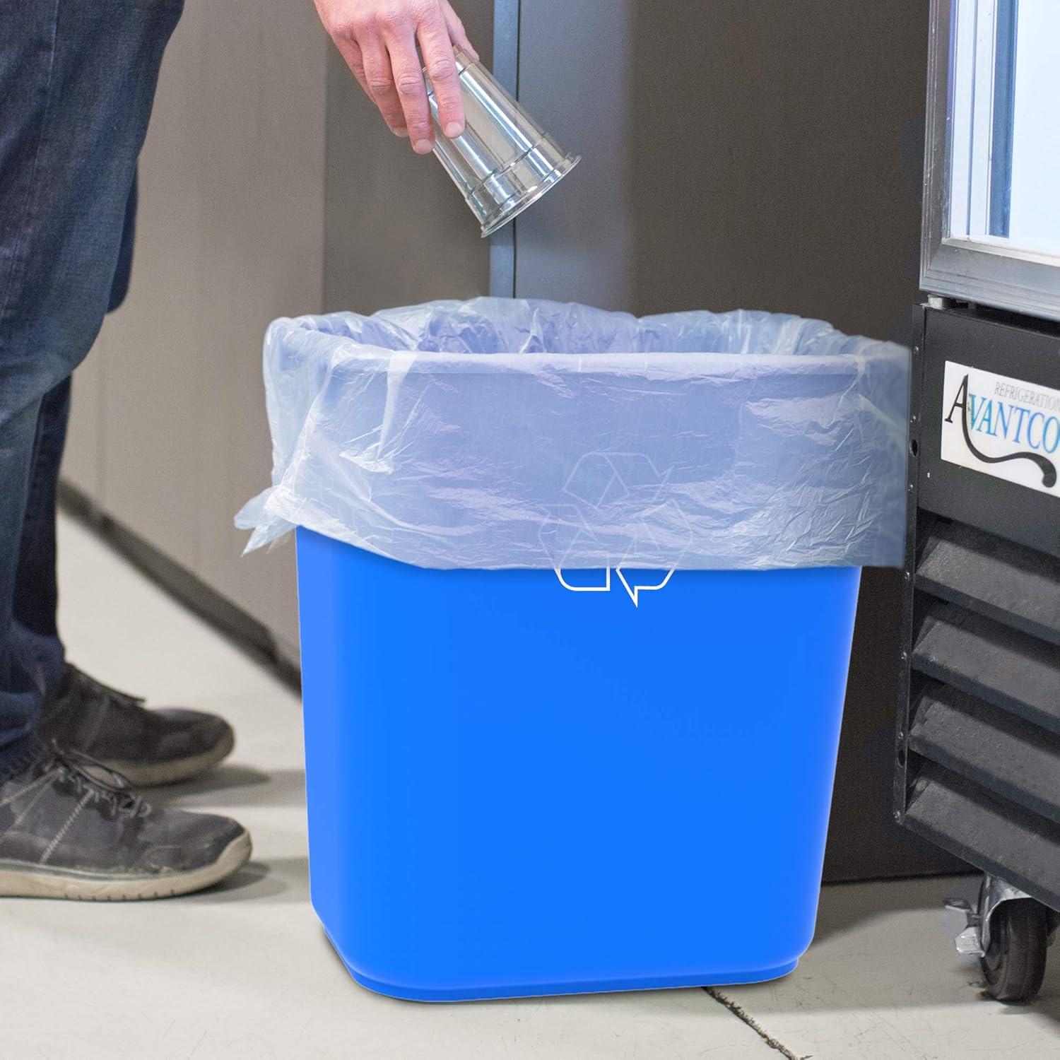 imageStorex Medium Recycling Basket 15 x 105 x 15 Inches Blue Case of 6 STX00714U06C
