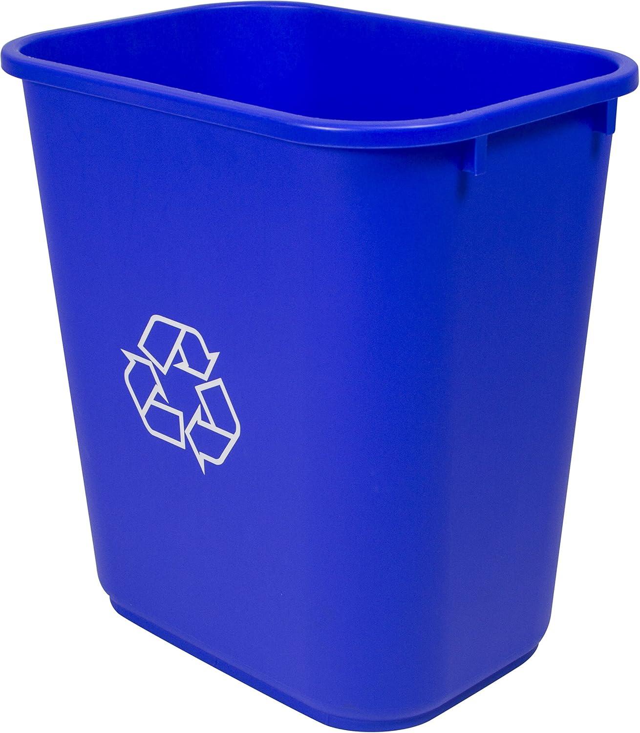 imageStorex Medium Recycling Basket 15 x 105 x 15 Inches Blue Case of 6 STX00714U06C
