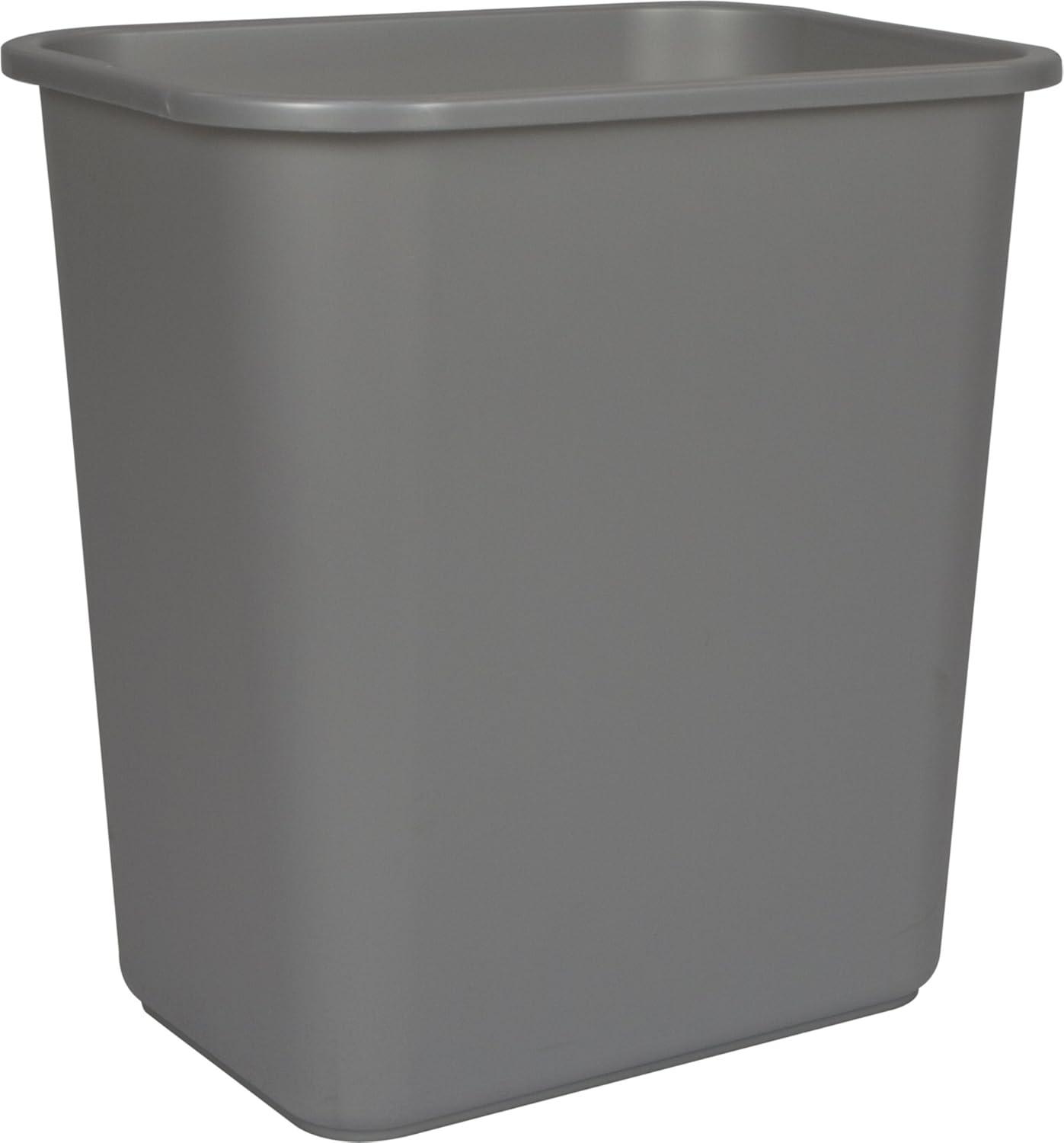 imageStorex Medium Waste Basket 15 x 105 x 15 Inches Gray Case of 6 STX00711U06C