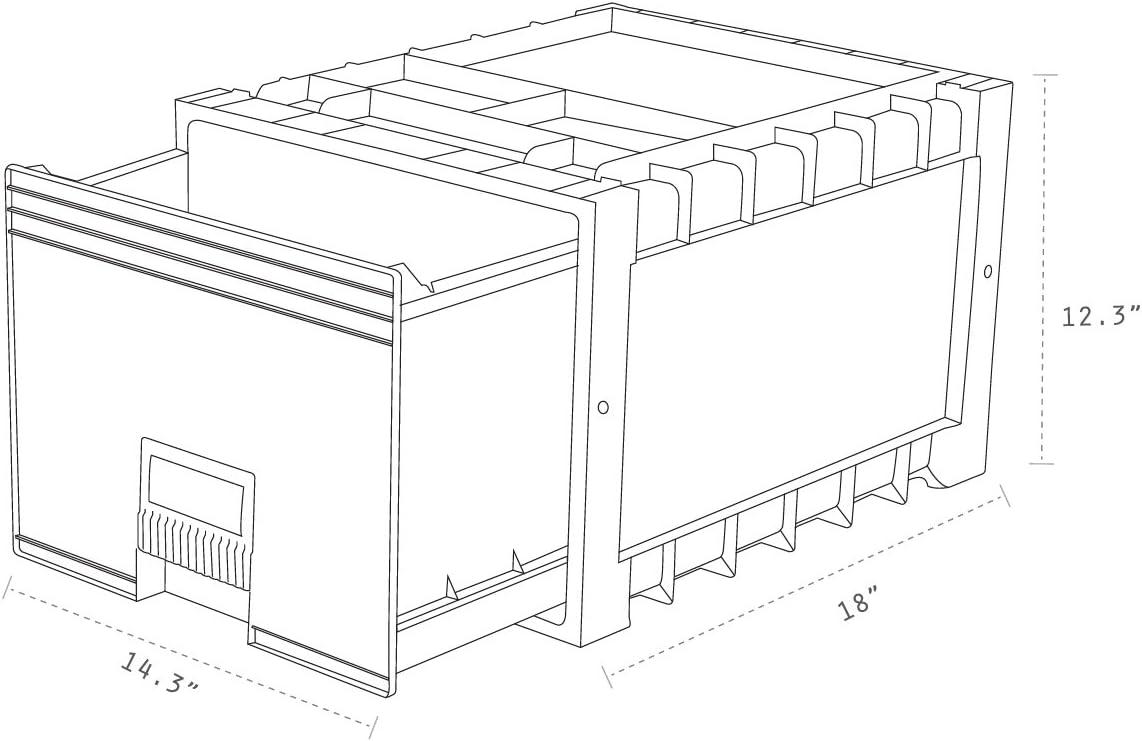 imageStorex Plastic Archive Storage Drawer with Lock Letter Size 18Inch Drawer Black STX61178U01C
