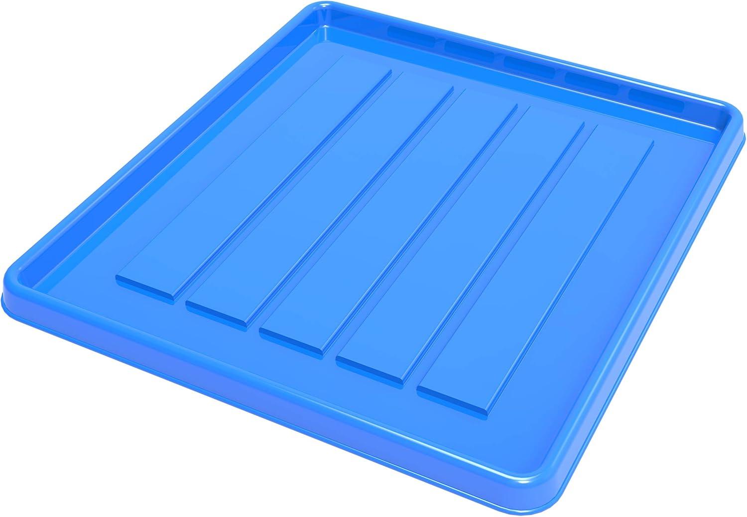 imageStorex School Locker Office Cubicle Boot Tray 1238 x 11 x 08 Inches Gray 18Pack 00803U18CBlue