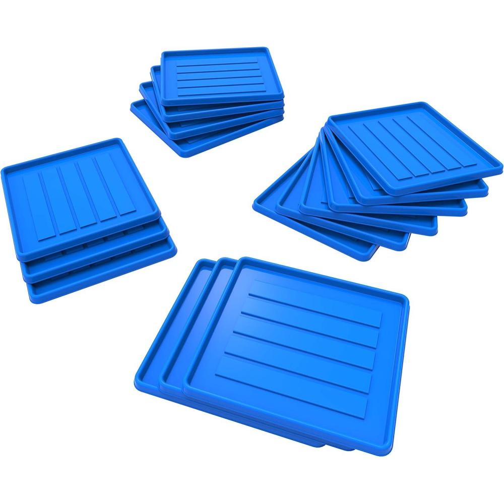 imageStorex School Locker Office Cubicle Boot Tray 1238 x 11 x 08 Inches Gray 18Pack 00803U18CBlue