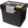 imageStorex Portable LetterLegal Filebox with Organizer Lid LetterLegal Files 145 X 105 X 12 BlackBlack