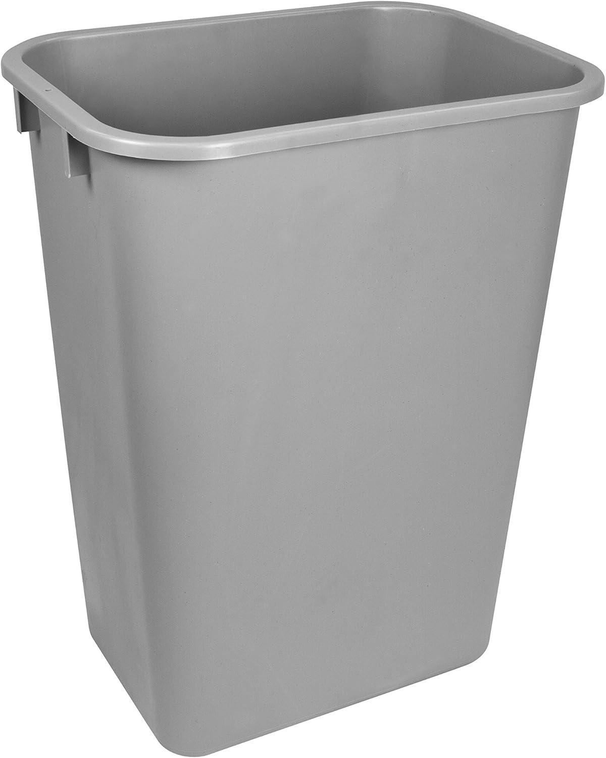 imageStorex LargeTall Waste Basket 155 x 11 x 2075 Inches Gray Case of 4 00701U04C
