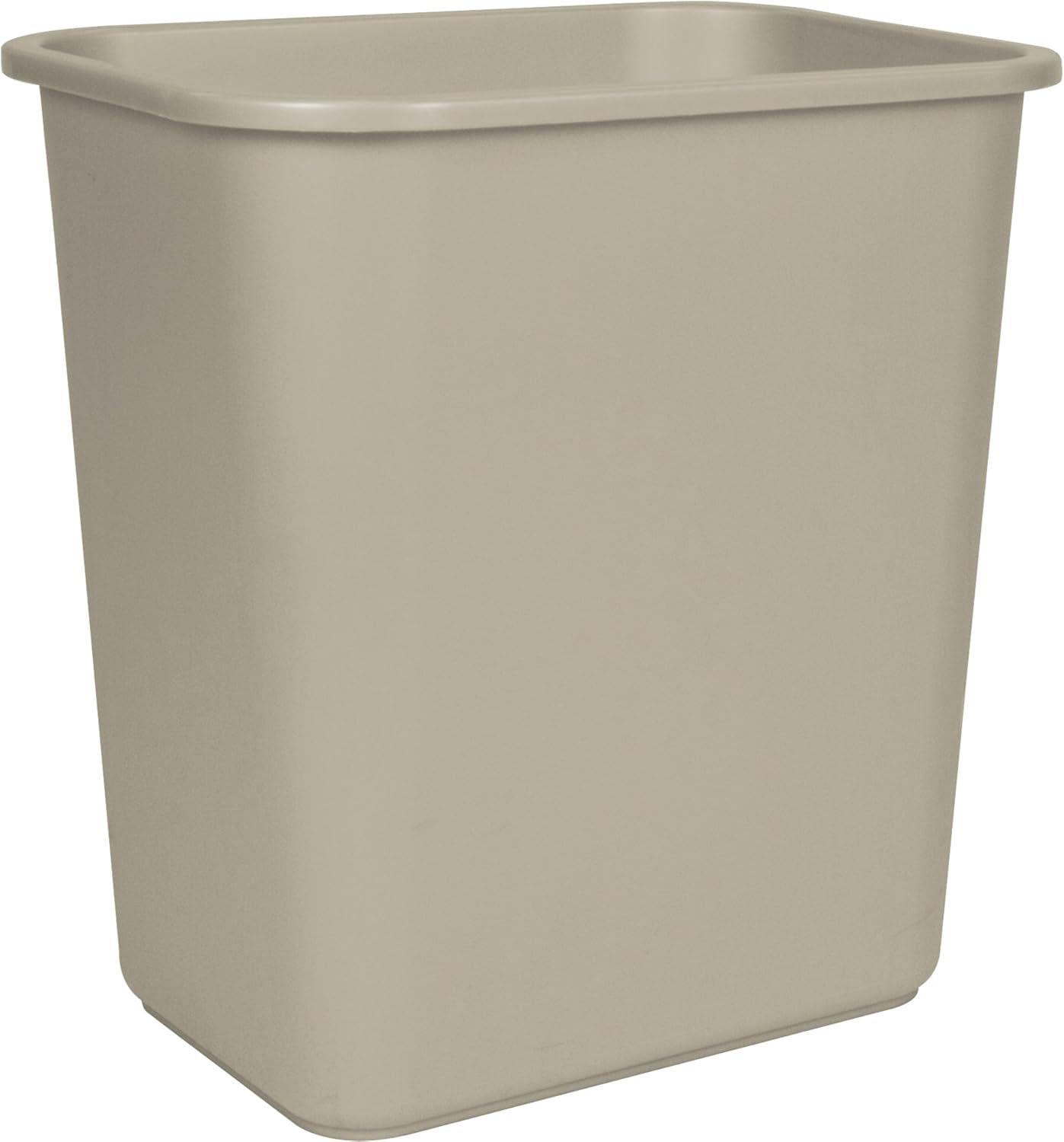 imageStorex Medium Waste Basket 15 x 105 x 15 Inches Beige Case of 6 STX00713U06C