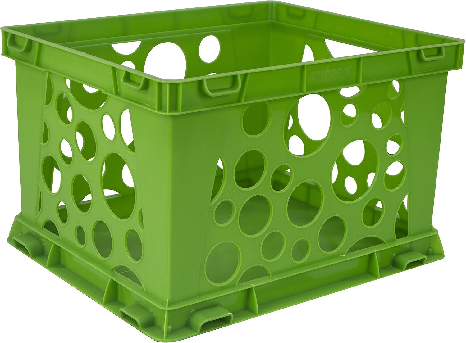 image:imageStorex Mini Crates Stackable Small Storage Crates for Desktop Organization 9 x 775 x 6 inches School Blue 12Pack 61595U12SGreen