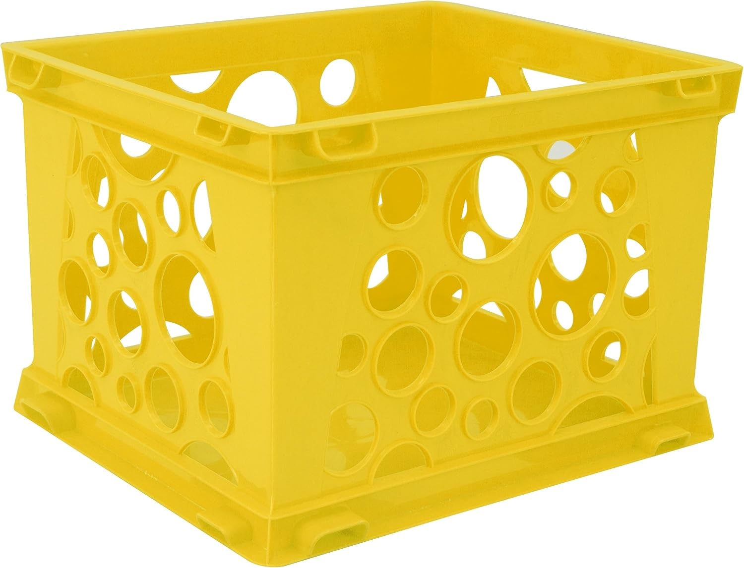 image:imageStorex Mini Crates Stackable Small Storage Crates for Desktop Organization 9 x 775 x 6 inches School Blue 12Pack 61595U12SYellow