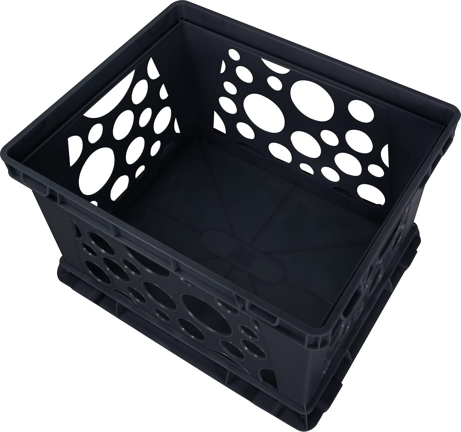 image:imageStorex Premium File Crate with Handle Cutouts Letter and Legal Document and Folder Storage Assorted Colors 3Pack 61797A03CBlack