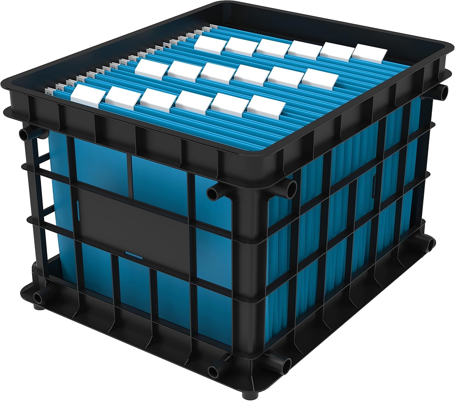 image:imageStorex Standard File Crate Letter and Legal Document and Folder Storage Black 1Pack 61659A03CBlack