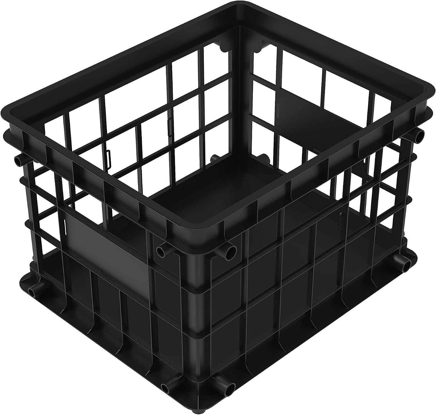 image:imageStorex Standard File Crate Letter and Legal Document and Folder Storage Black 1Pack 61659A03CBlack