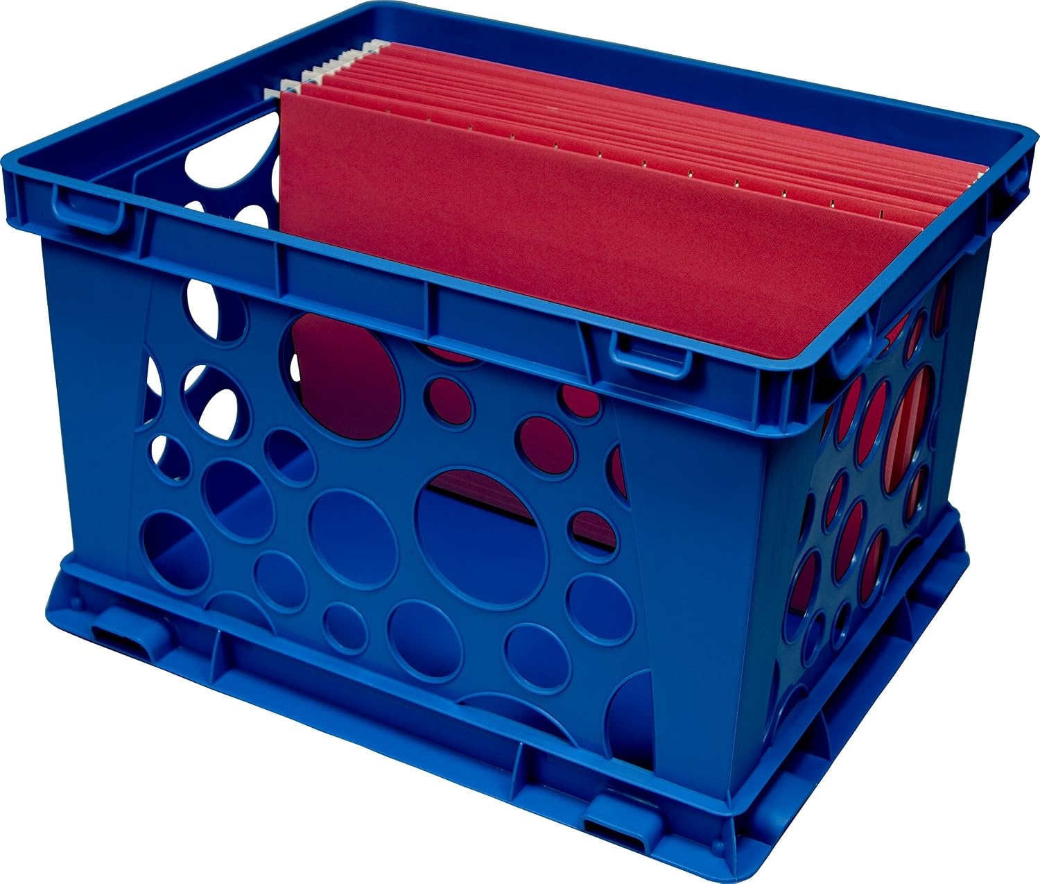 image:imageStorex Standard File Crate Letter and Legal Document and Folder Storage Black 1Pack 61659A03CBlue