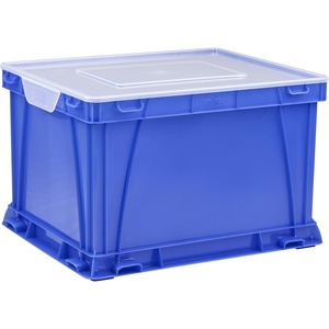 Storex Storage and Filing Cube, 17.25 x 10.5 x 14.25 Inches, Red/Clear (62002A03C)(Blue/Clear)